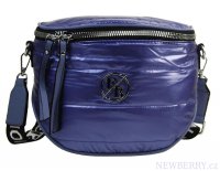 Modern dmska crossbody kabelka / advinka metalick modr